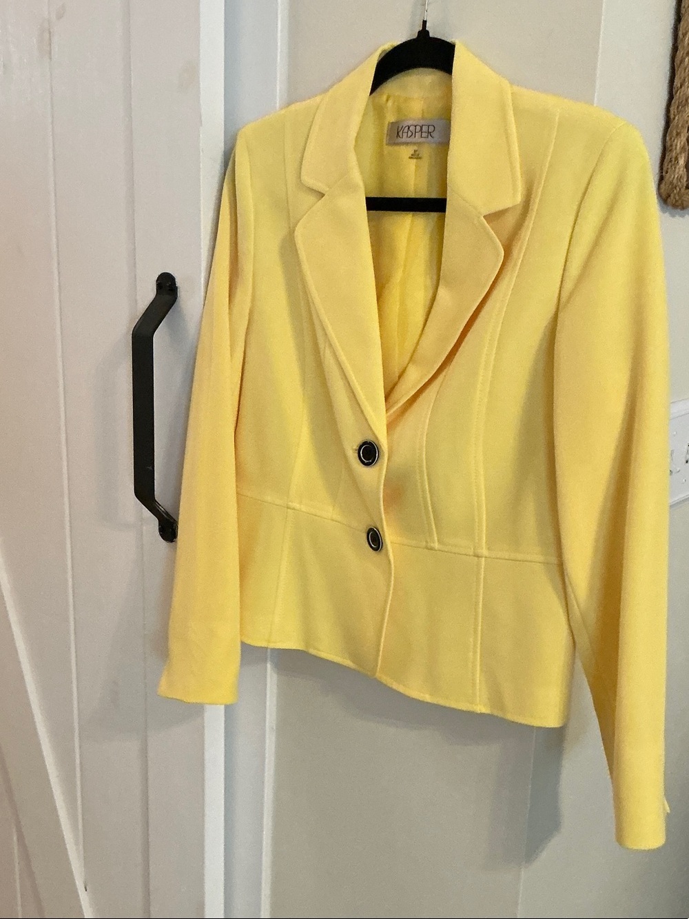 Kasper Bright Yellow Tailored Two-Button Blazer